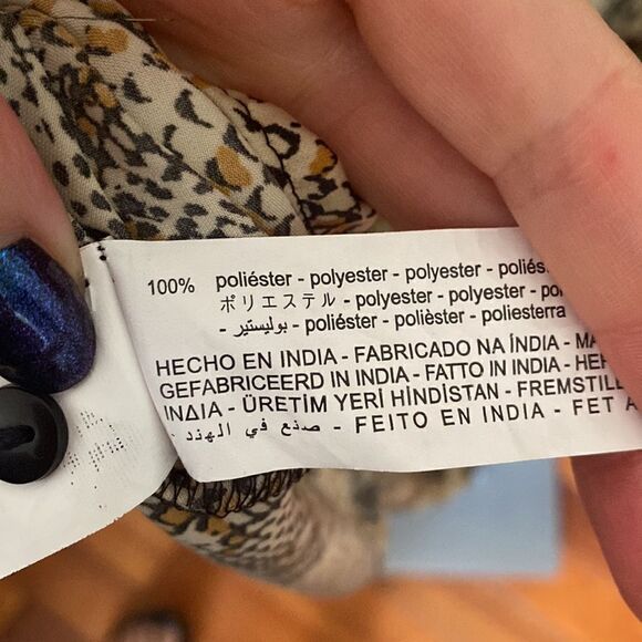 Zara Snakeskin Puff Sleeve Midi Dress Size Small - Picture 7 of 12